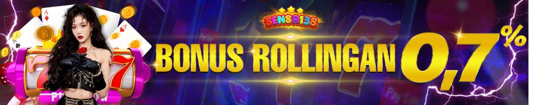 Bonus Rollingan 0.7% untuk Live Casino & Slot
